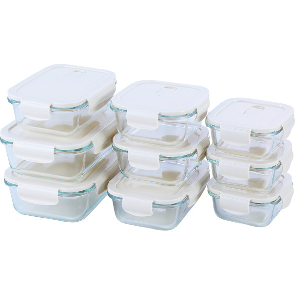 マジクック　レンジ対応　耐熱ガラス容器　９点セット