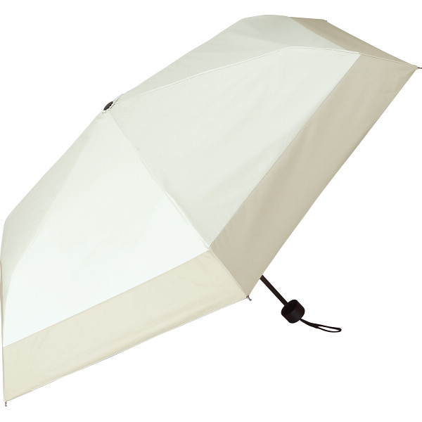 ジミージー　晴雨兼用ＵＶ加工　折りたたみ傘（５５ｃｍ）遮熱タイプ　オフホワイト・ベージュ