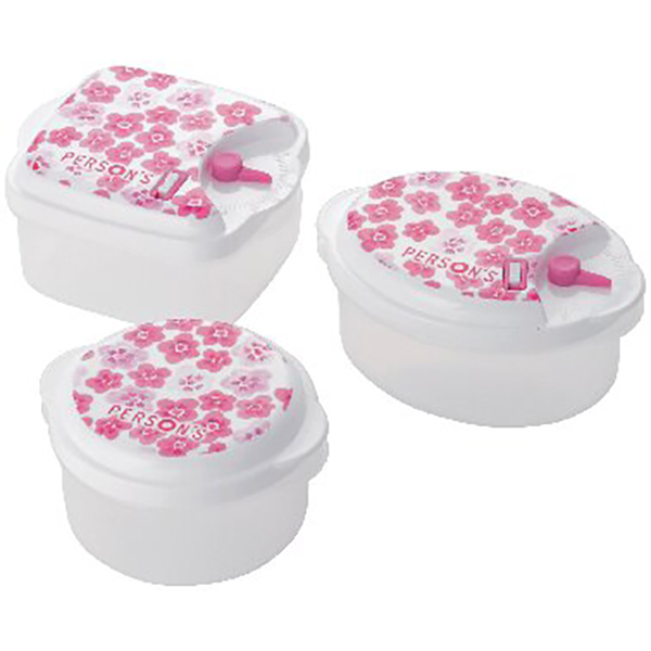 フローラル電子レンジ容器3個セット