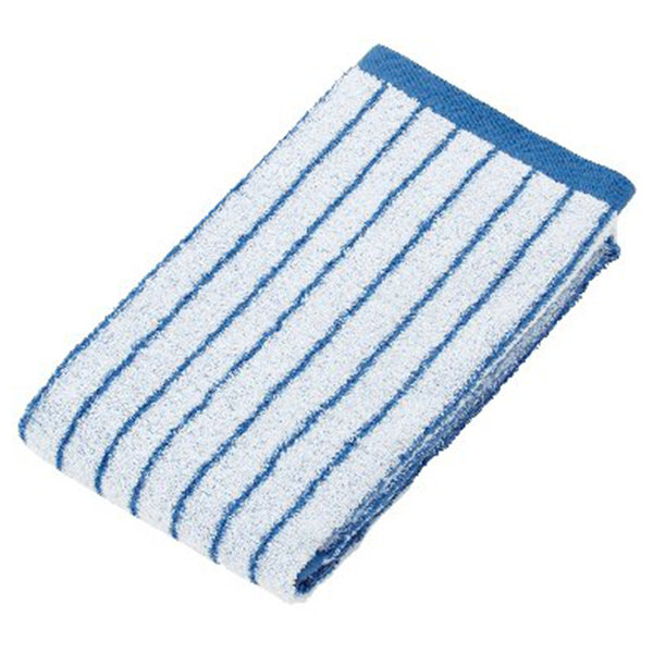 ストライプ フェイスタオル(ブルー)