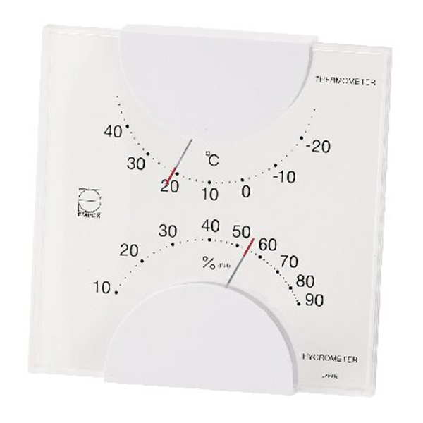 エルム温・湿度計(ホワイト)