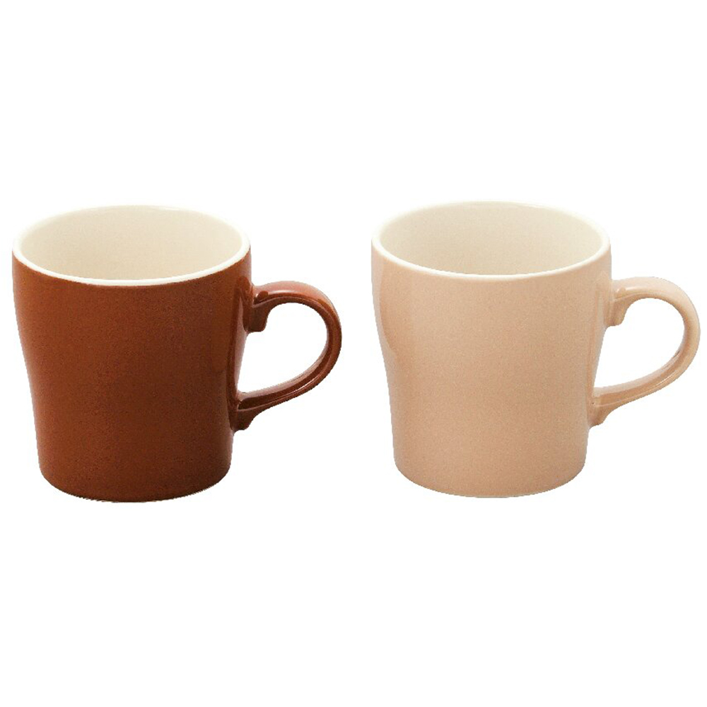 ビストロ・ナチュレ マグカップペア(セピア・ベージュ)