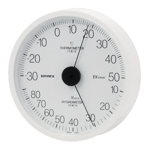 エクストラ温・湿度計(ホワイト)