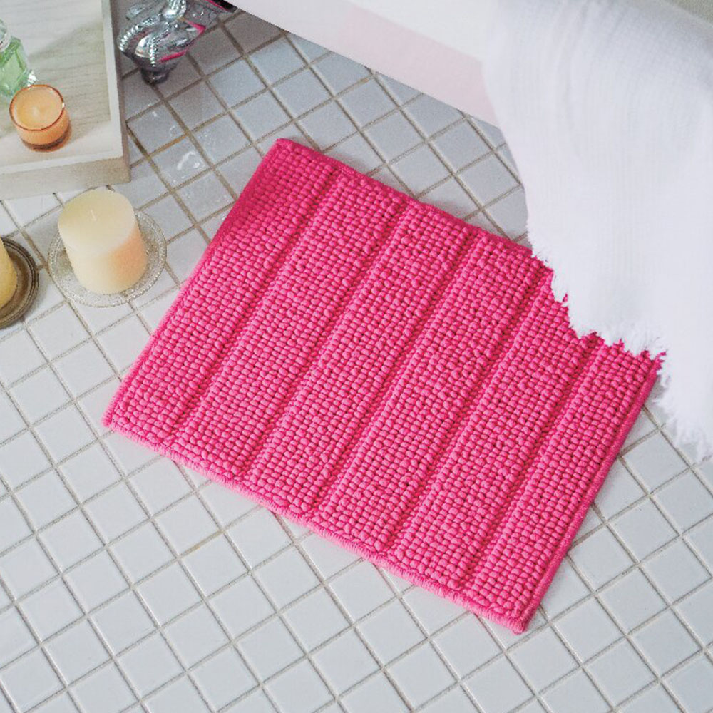 ドットバスマット(ピンク)