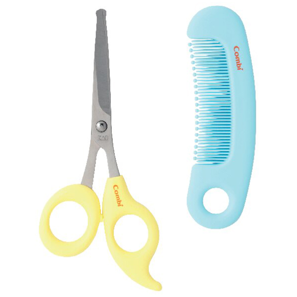 コンビ ベビーレーベル さんぱつバサミ・クシセット