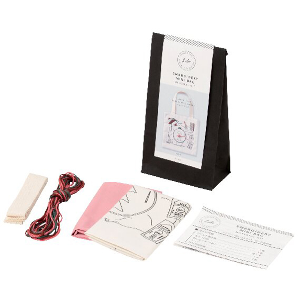 クロバーラボ ミニバッグ刺しゅうキット(ピンク)