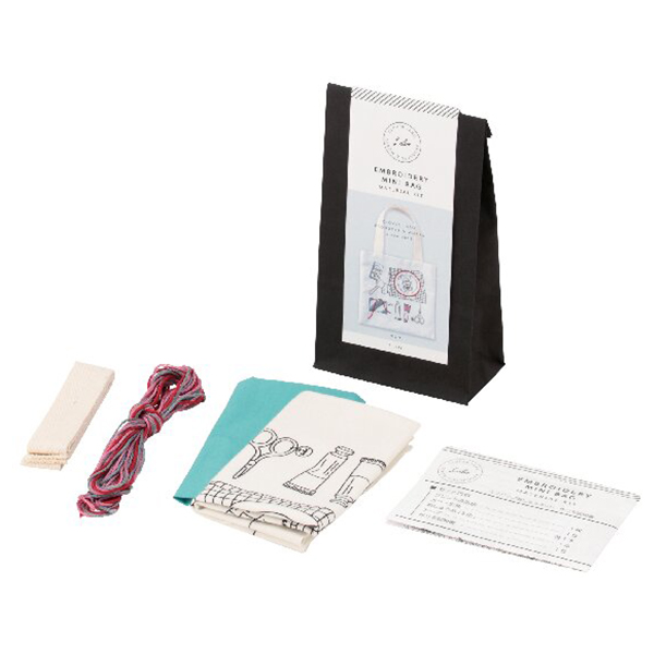 クロバーラボ ミニバッグ刺しゅうキット(ブルー)