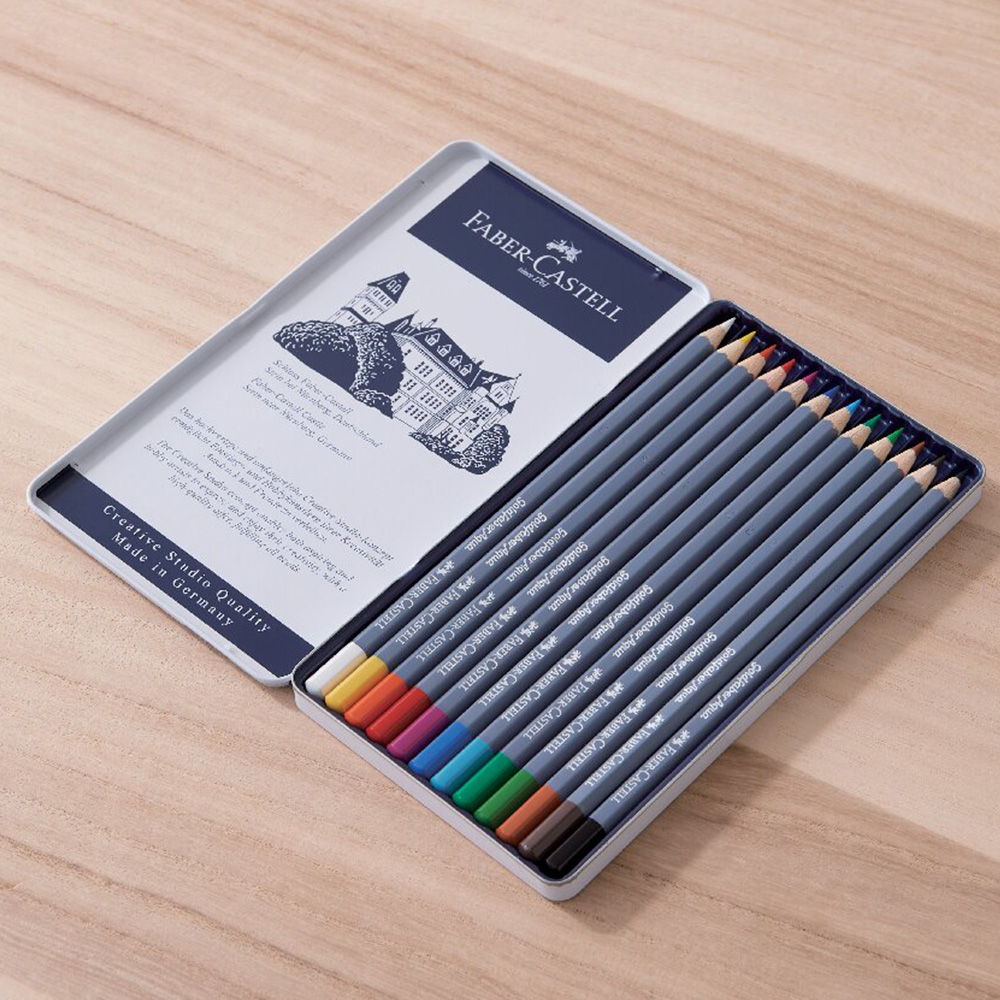 ファーバーカステル ゴールドファーバーアクア水彩色鉛筆12色