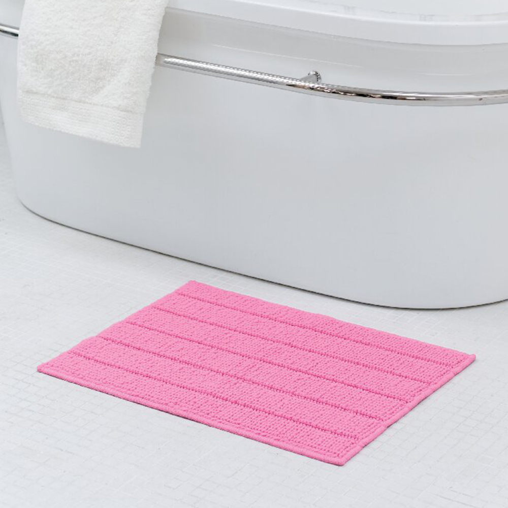 ドットバスマット(ピンク)