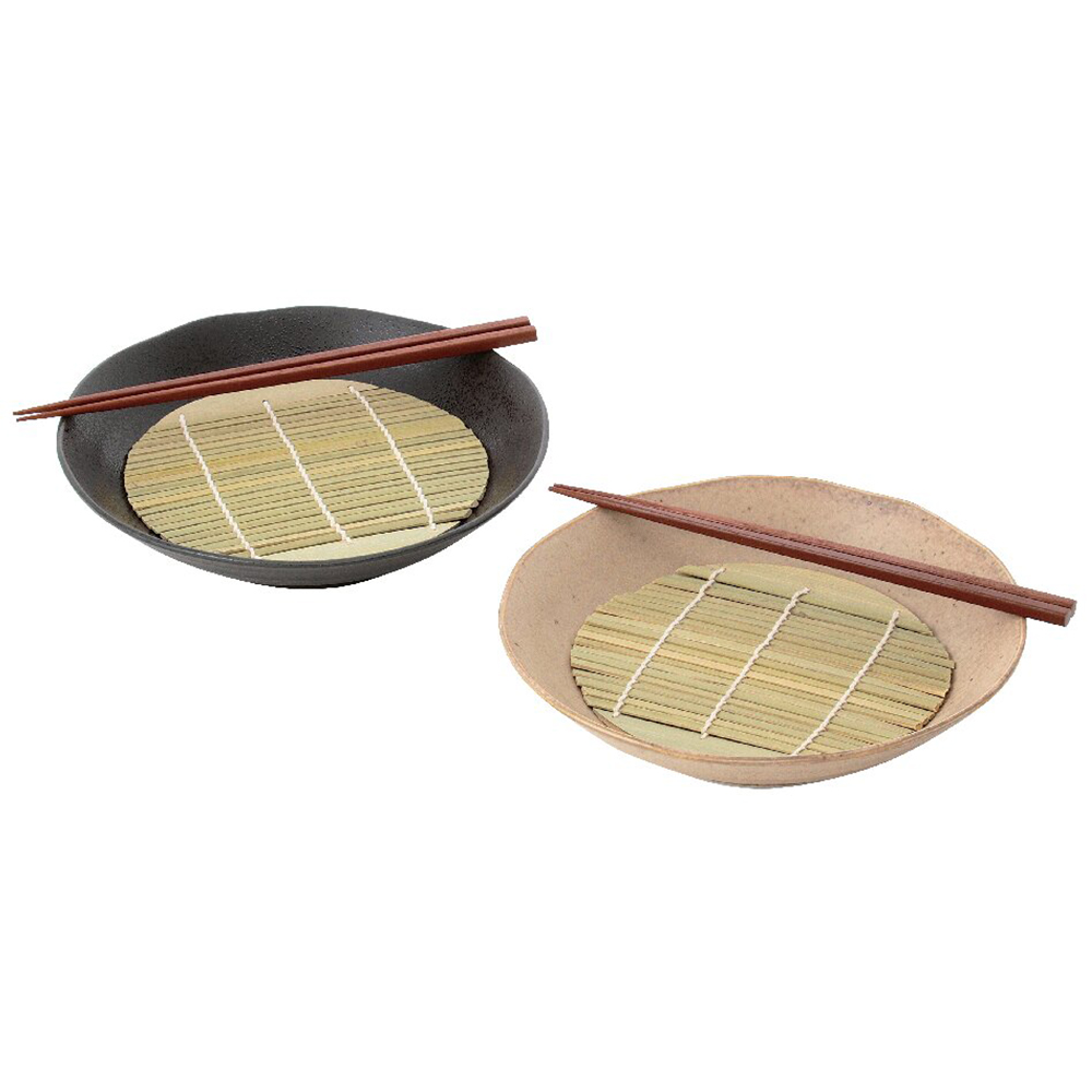 釉変り ペア麺皿セット