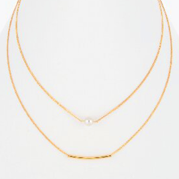 2連ネックレス(ゴールド色)