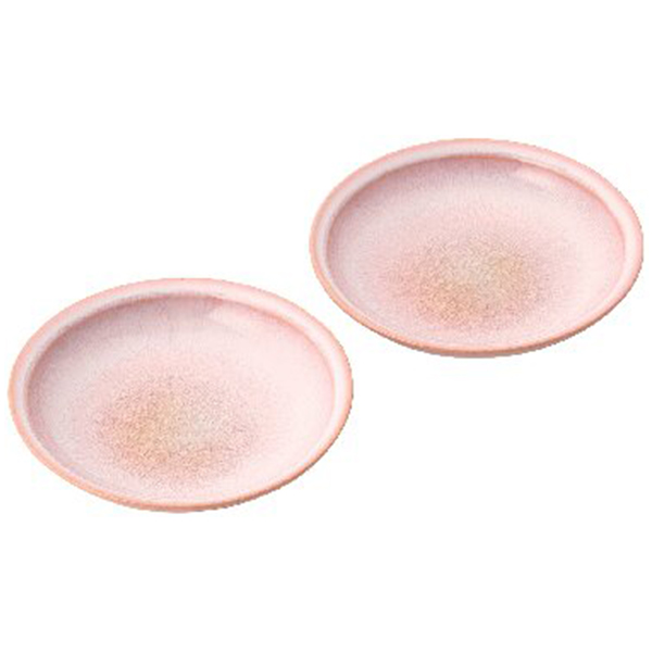 萩焼 ペア小皿(モモイロ)