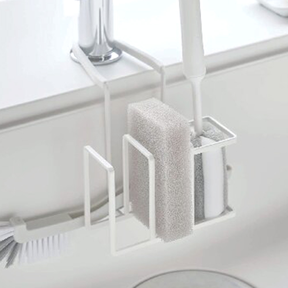 蛇口にかけるスポンジ・ブラシホルダー(ホワイト)