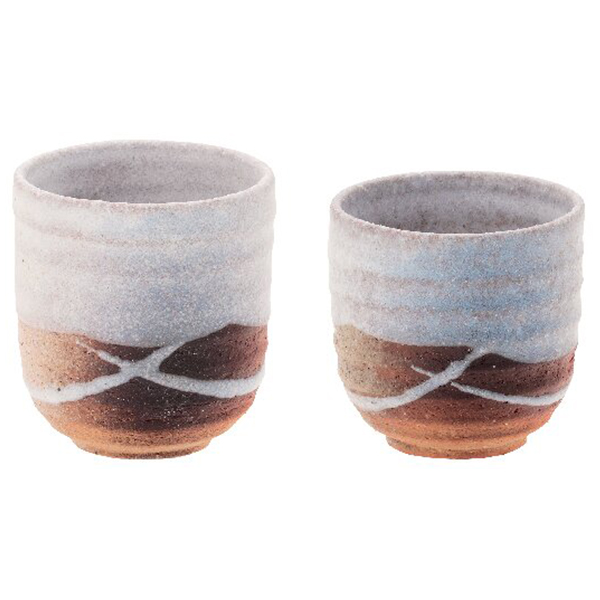 信楽焼 淡雪夫婦湯呑