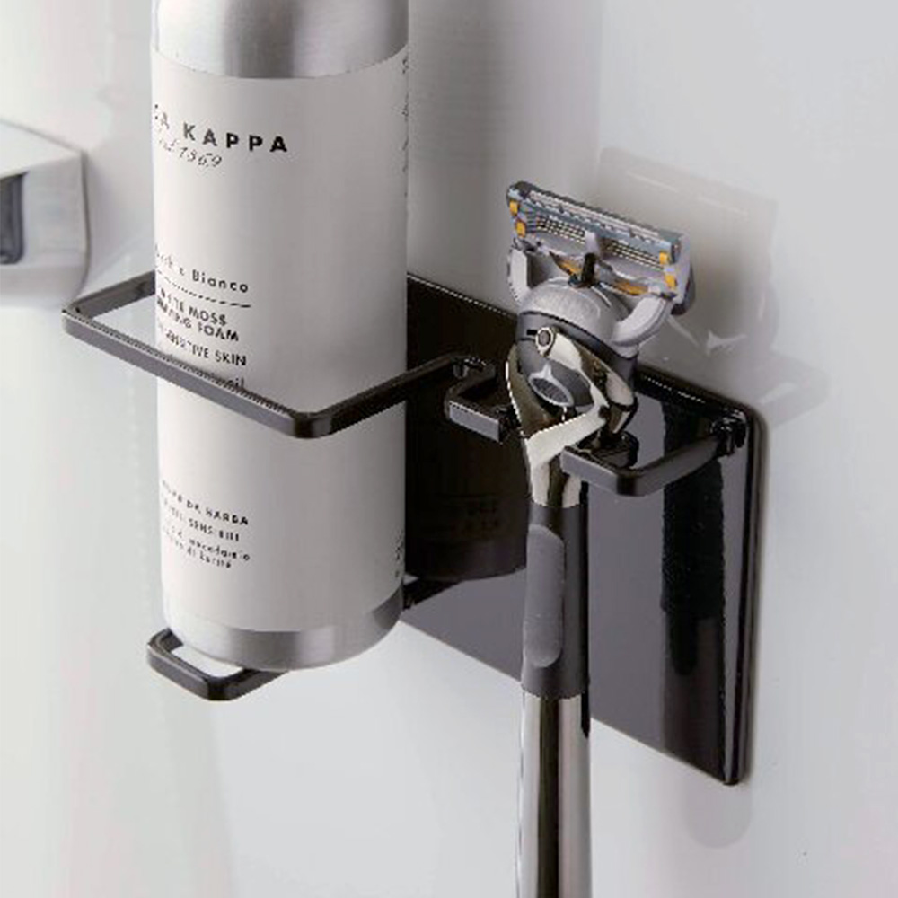 マグネットバスルームシェーバーフォーム・シェーバーホルダー(ブラック)