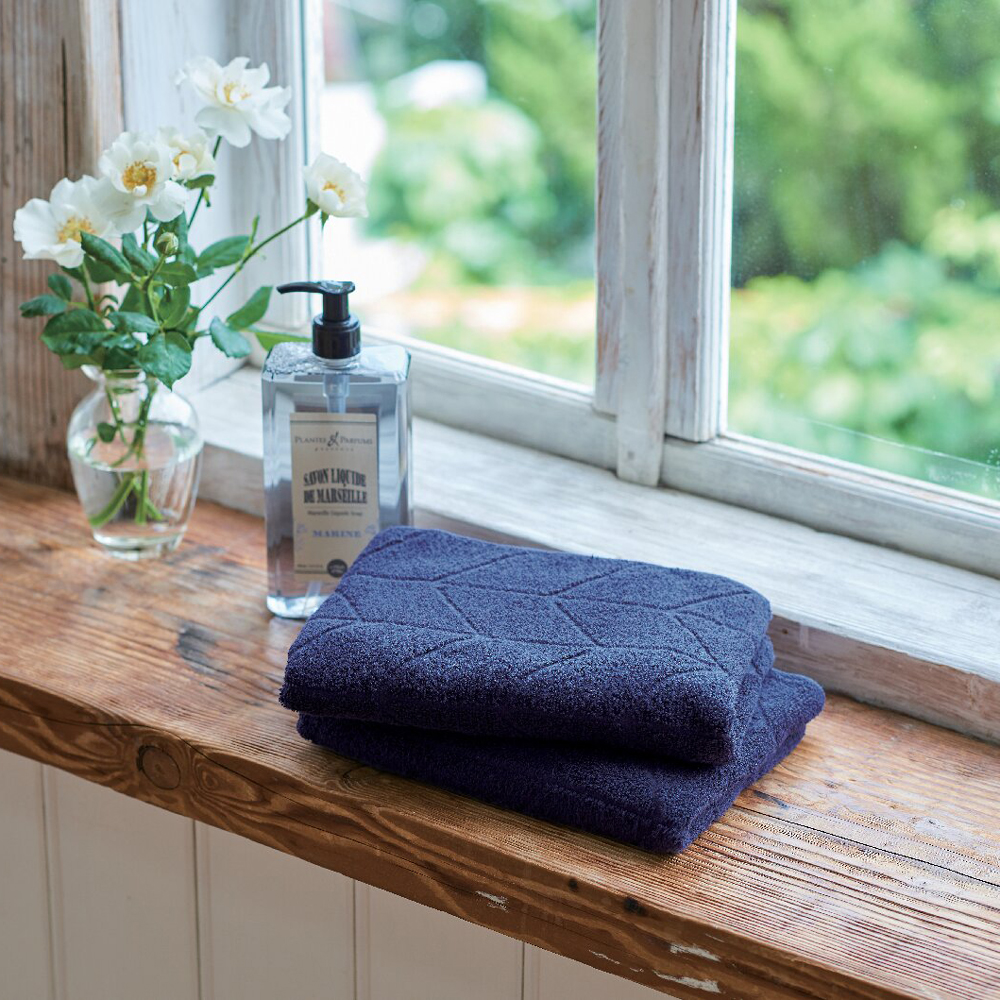 フェルガナコットン今治タオルセット(ネイビー)