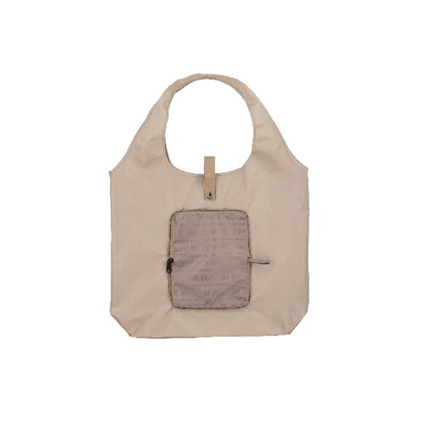 ジュンココシノイコール 折り畳みエコバッグ(ベージュ)