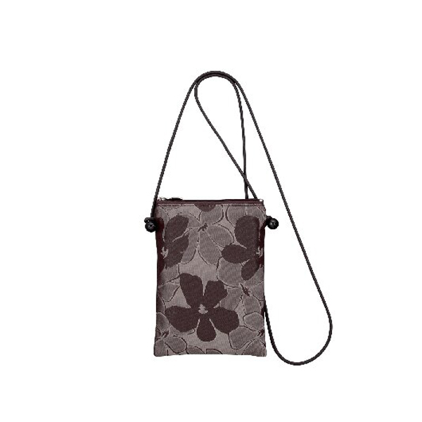 桐生織ミニポシェット(ブラウン)