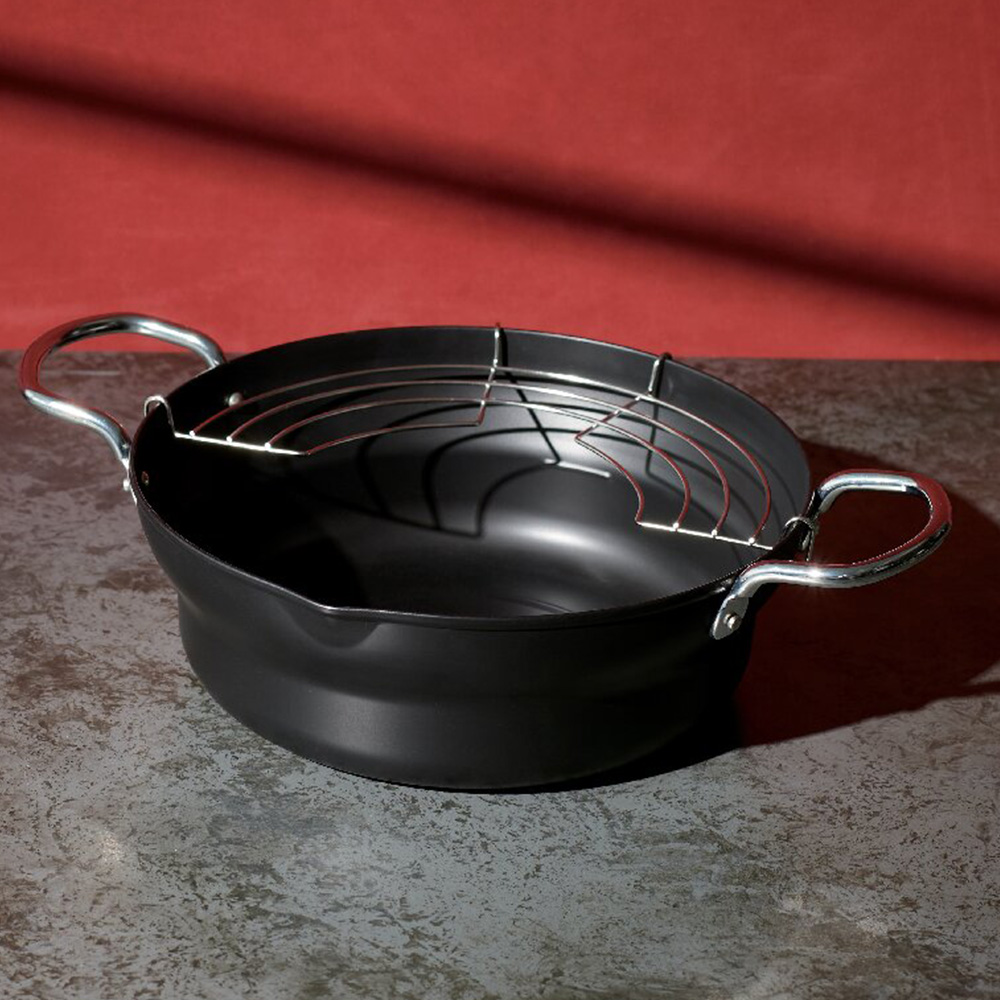 IH対応 段付両手天ぷら鍋24cm