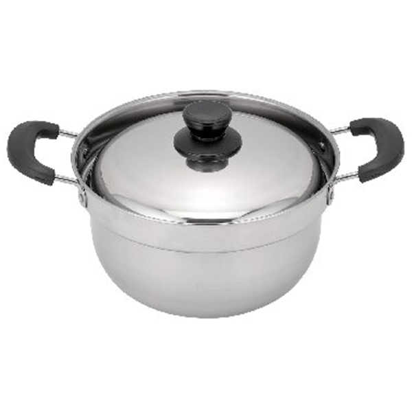 リターナ IH対応ふきこぼれにくい 両手鍋20cm