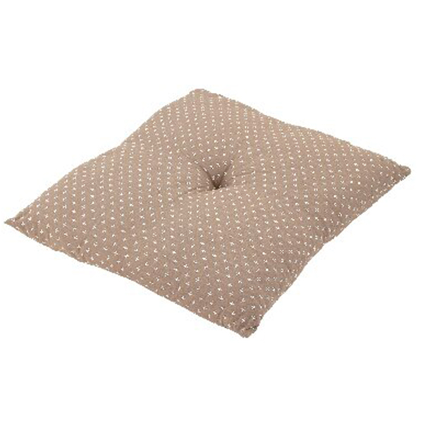刺し子座布団(ベージュ)