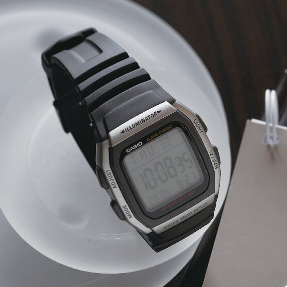 カシオ 5気圧防水デジタルウオッチ(スクエア/ブラック)