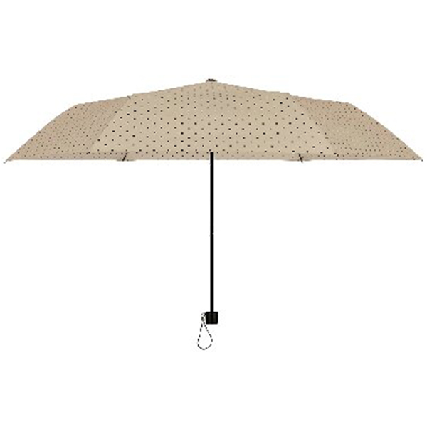 インディヴィ 晴雨兼用折りたたみ傘(ベージュ)