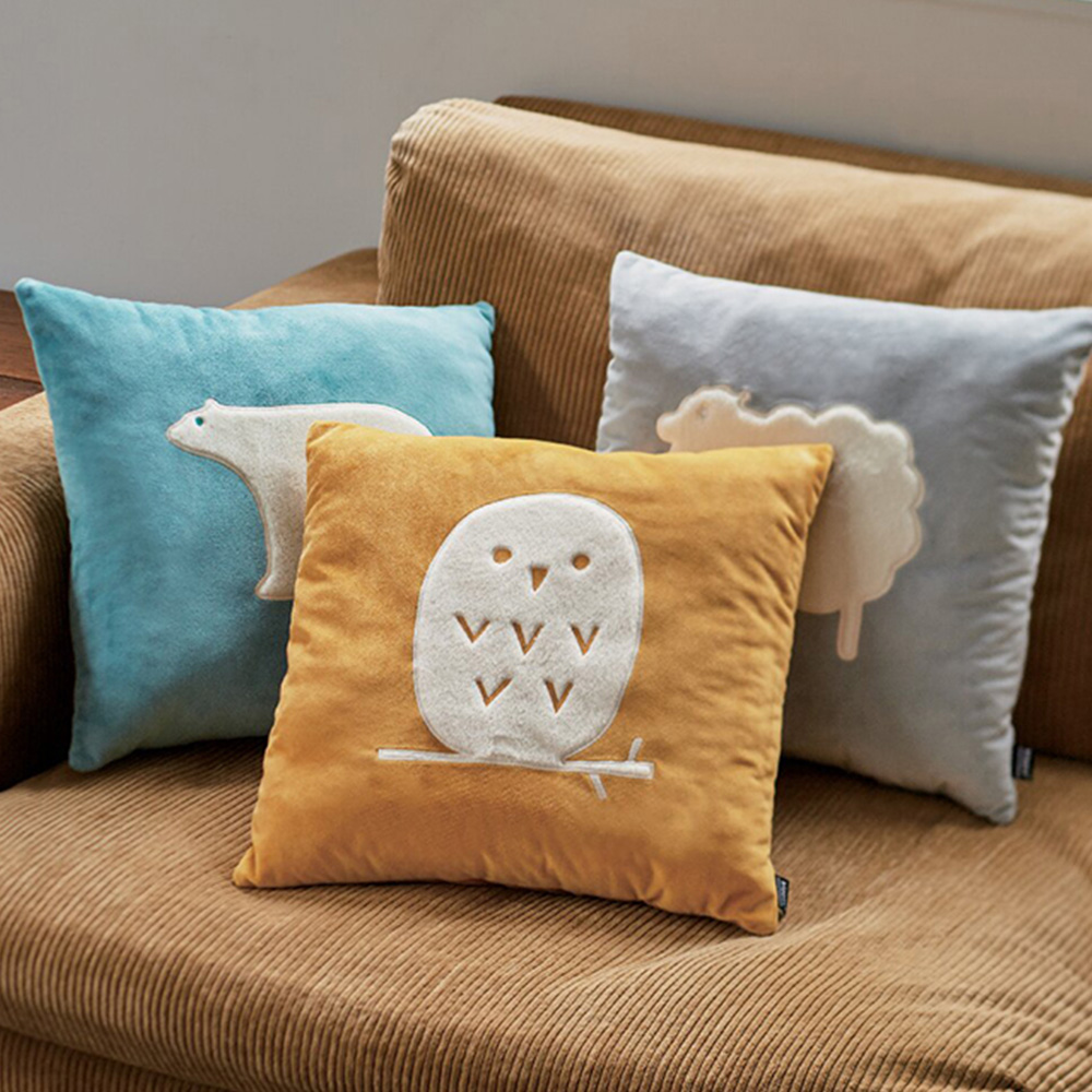 キッピス クッション(ヒツジ／グレー)