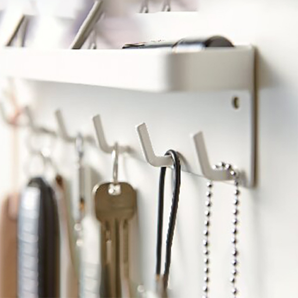 マグネットキーフック・トレイ(ホワイト)