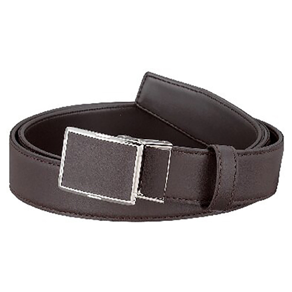 飯田工房 無段階調整フィットバックルベルト(ダークブラウン)