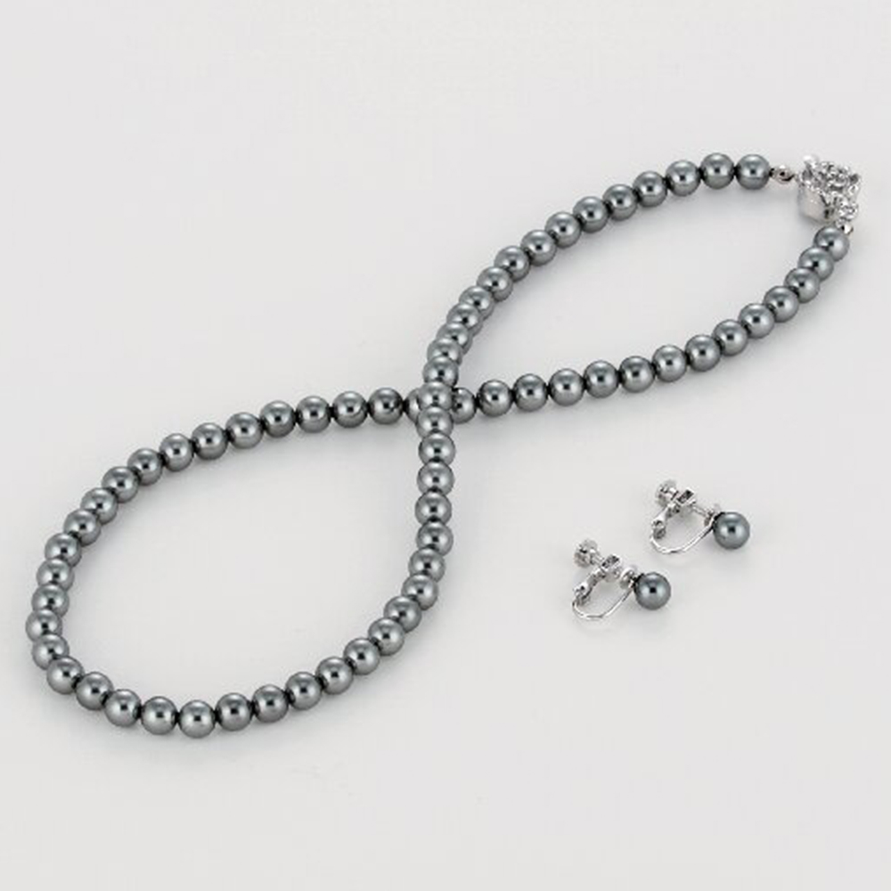 人工パールセット(グレー)