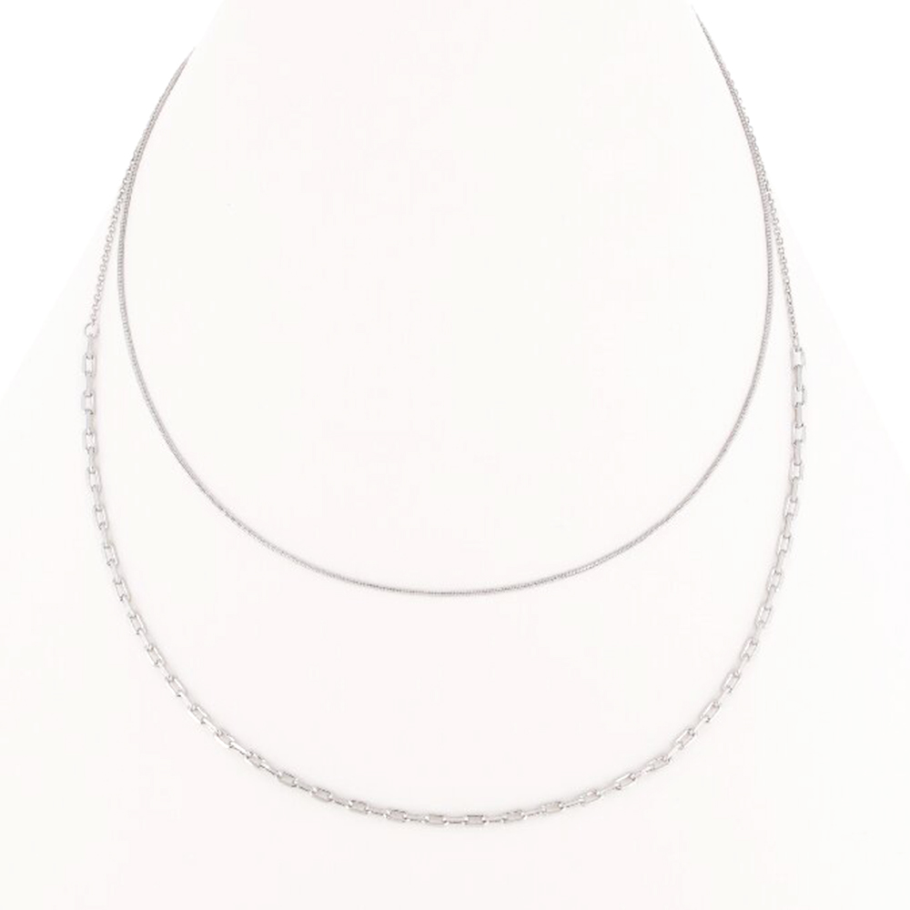 二連チェーンネックレス