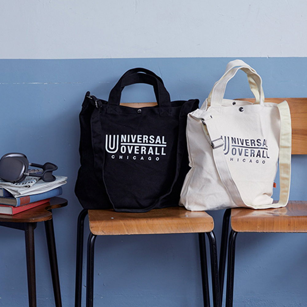 ユニバーサルオーバーオール スーベニア コットン2WAYトート(ブラック)