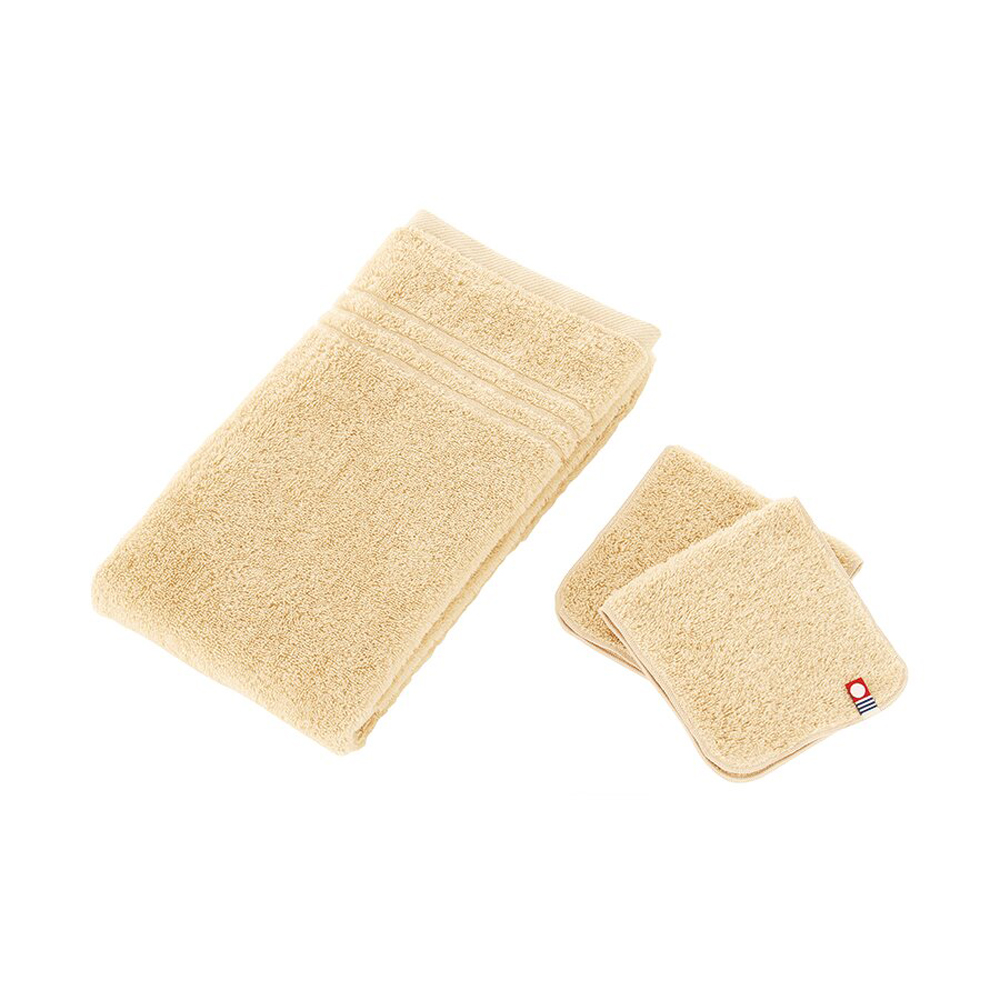 スーパーふわっと40オーガニックコットンタオルセット(ベージュ)