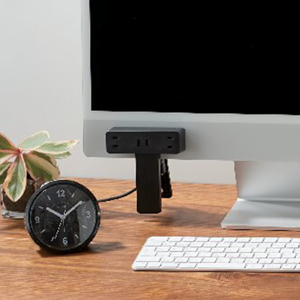 シャッター雷ガード付クリップタップ(ブラック)