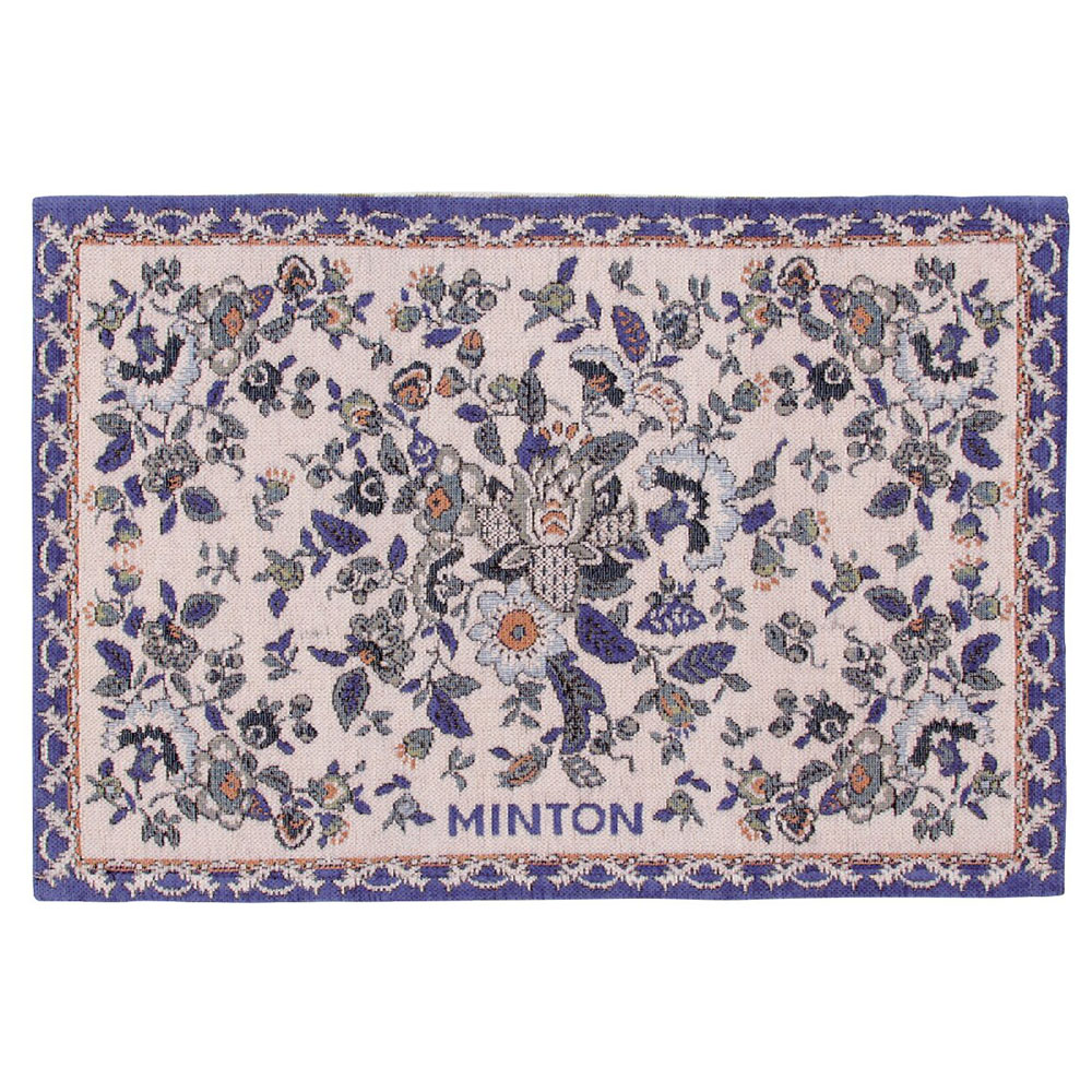 ジャカード織マット(ブルー)