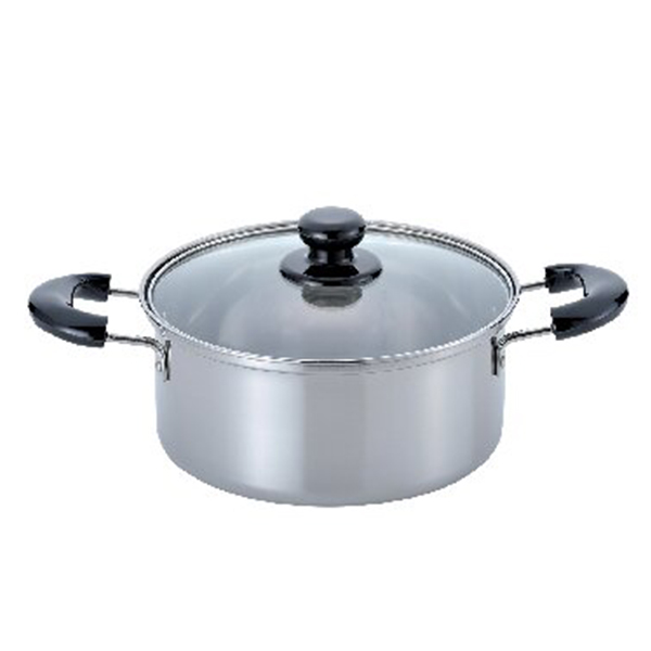 バジコ IH対応 ステンレス両手鍋20cm