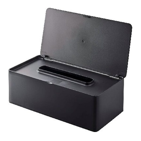 蓋付きティッシュケｰス レギュラｰサイズ(ブラック)