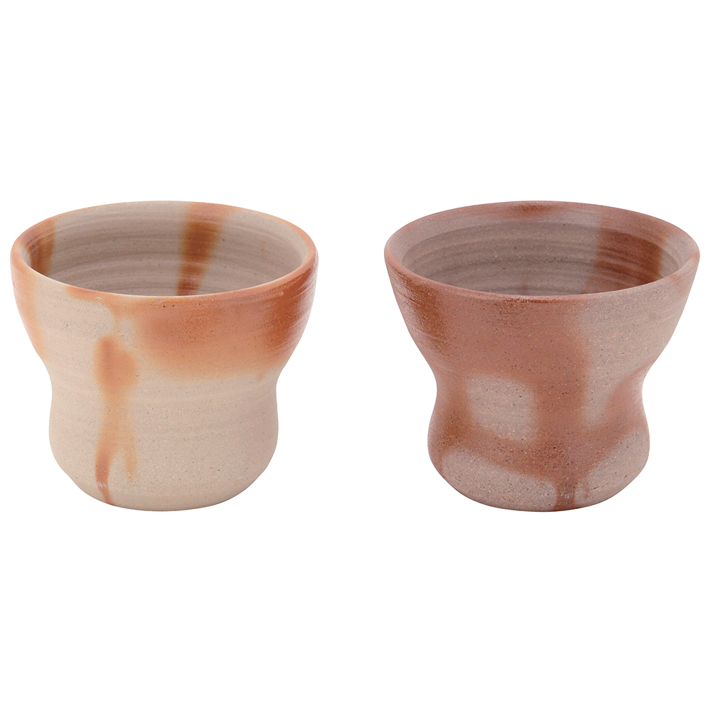 備前焼 ぐい呑みペア 非襷