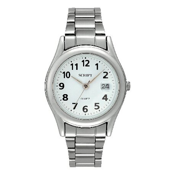 カレンダー付レディースメタルウオッチ(シルバー色)