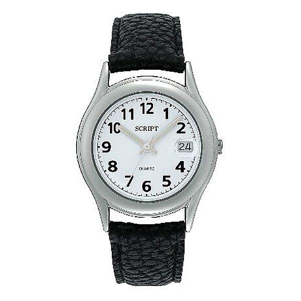 カレンダー付メンズウオッチ(シルバー色/ホワイト)