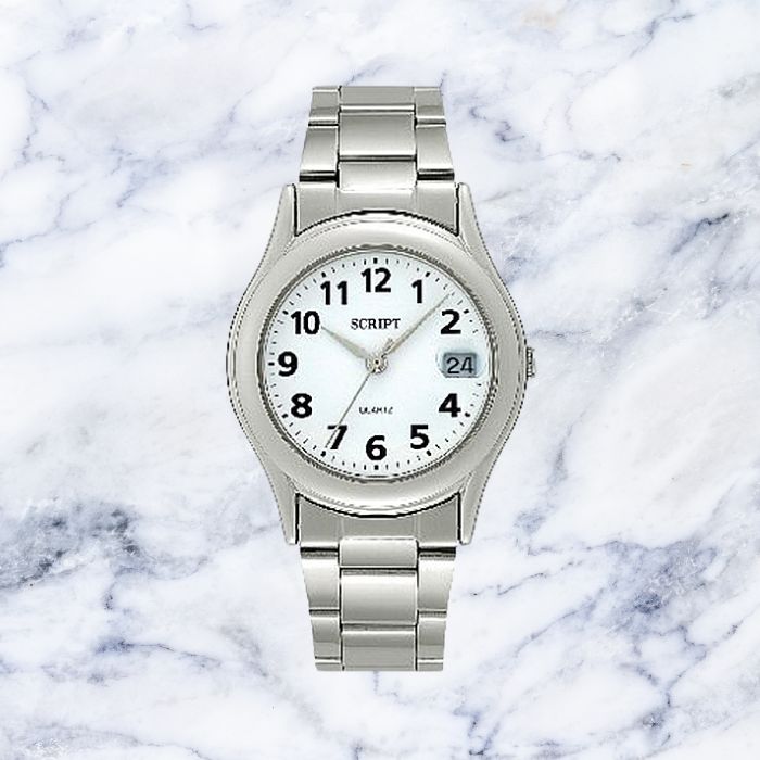 カレンダー付メンズメタルウオッチ(シルバー色)