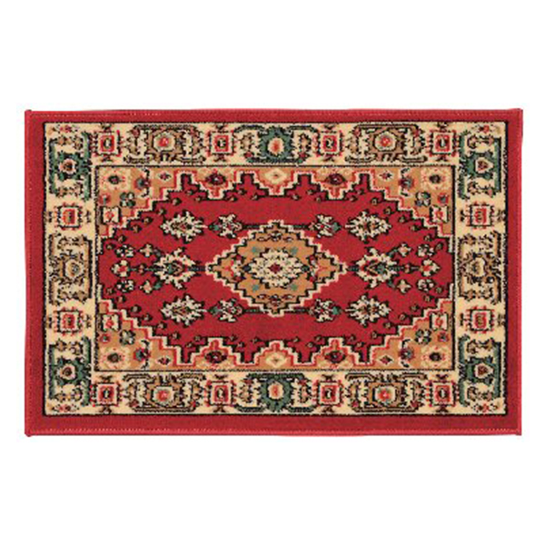 ウィルトン織カシミール柄マット(レッド)