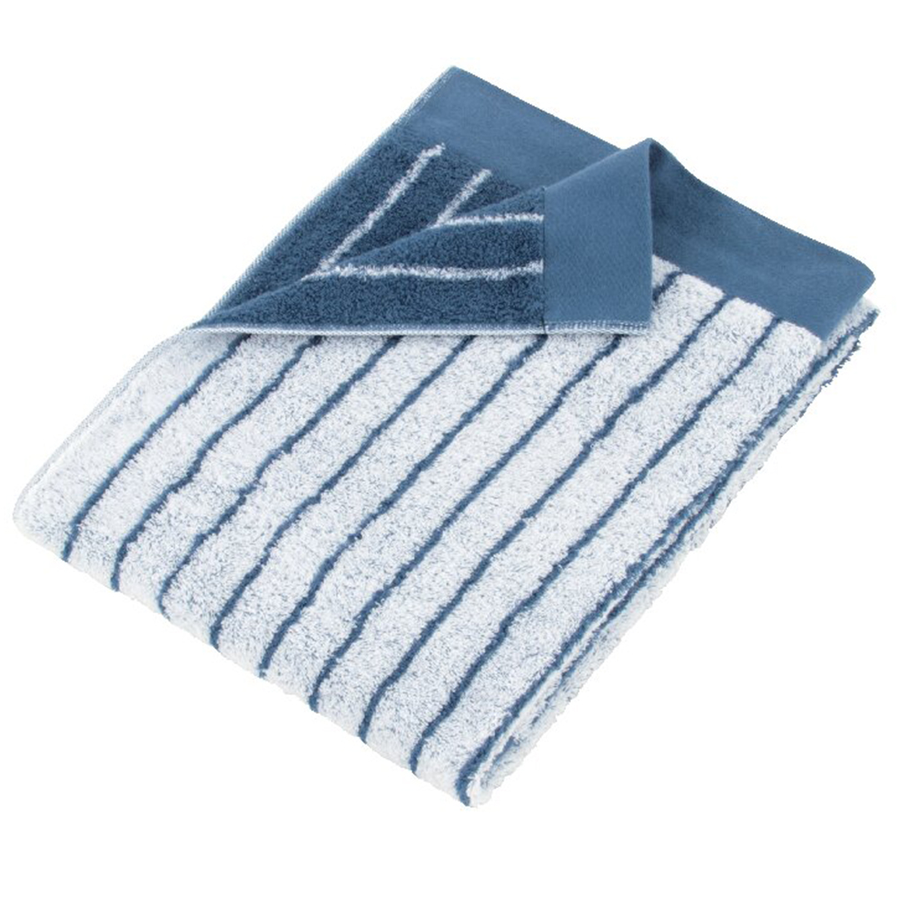 ストライプ バスタオル(ブルー)