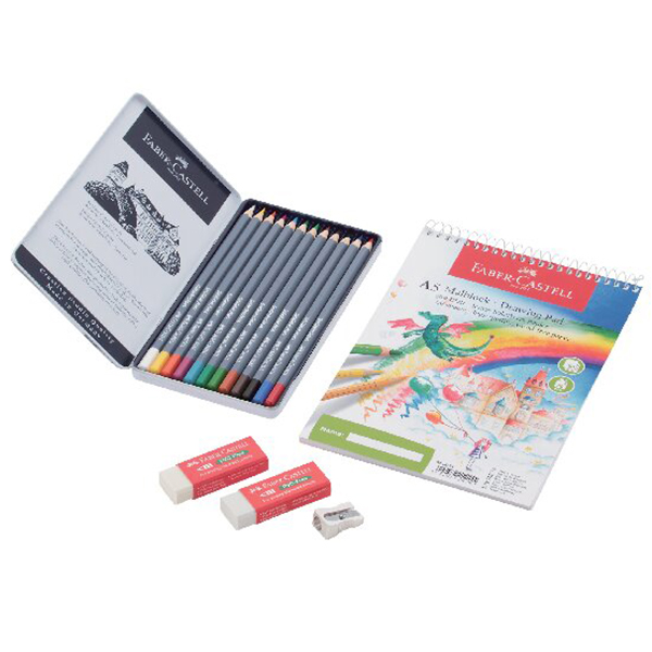 ファーバーカステル ゴールドファーバーアクア水彩色鉛筆12色・5点セット