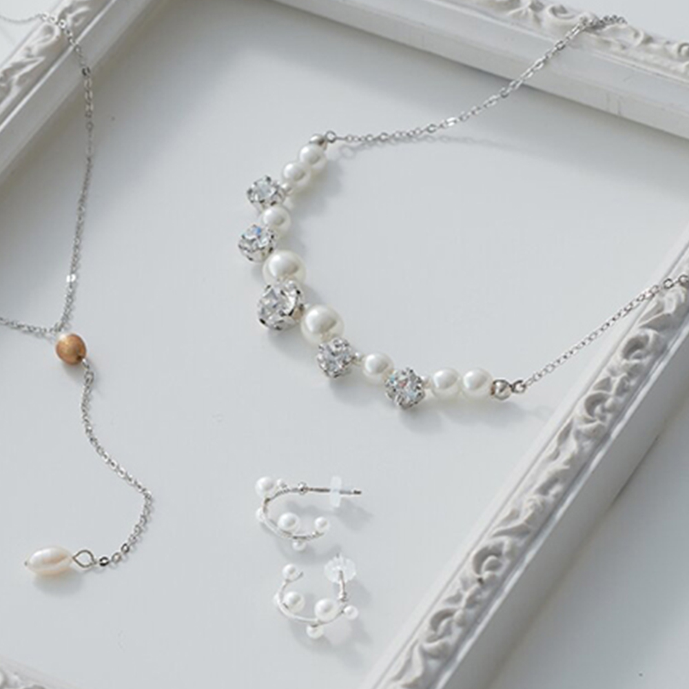 ドゥー ナイスクラップ デザイン人工パールネックレス