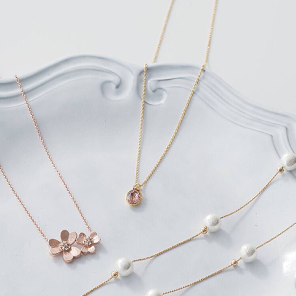 ウルティマ クリスタルガラスネックレス(ピンク)