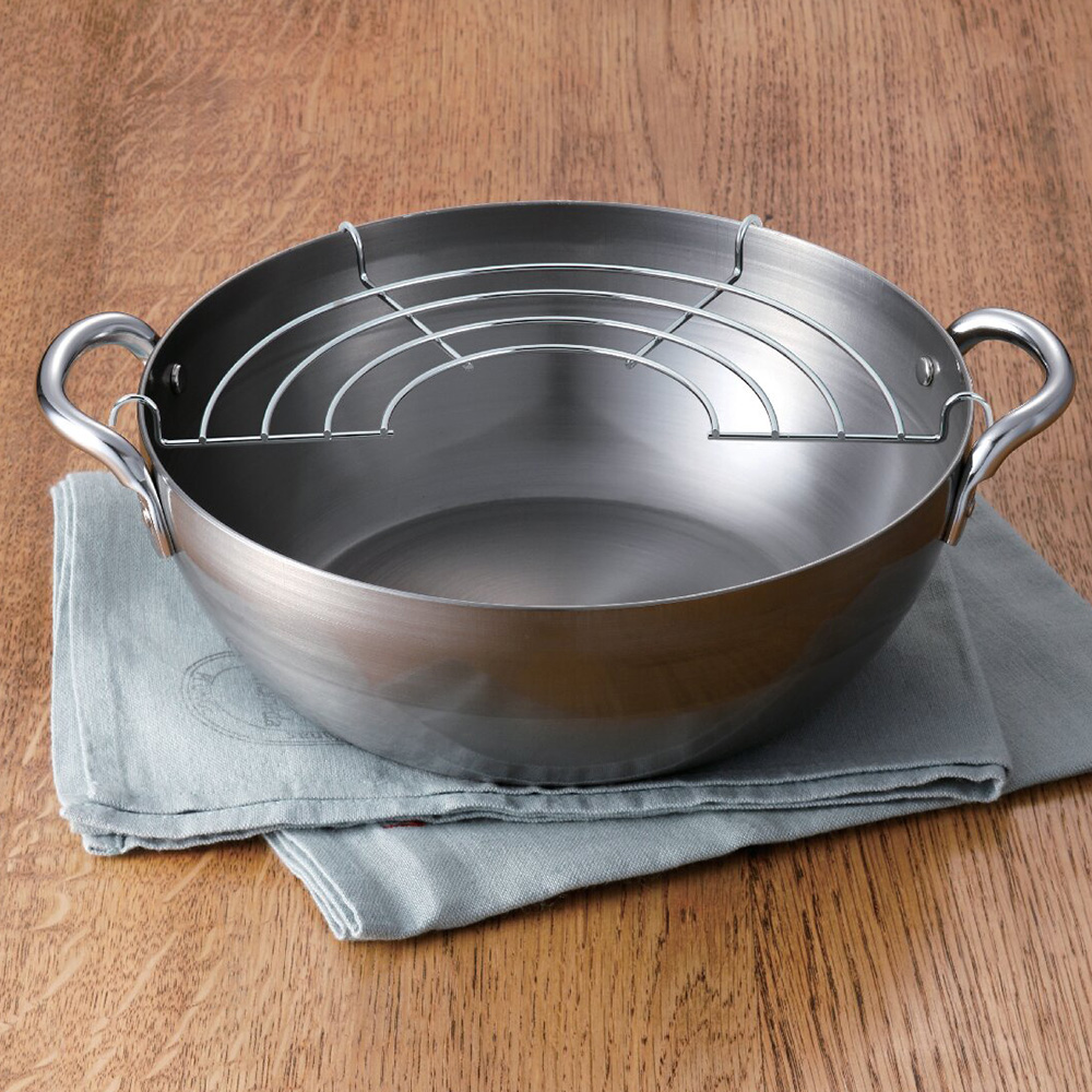 千歳 鉄共柄揚げ鍋20cm