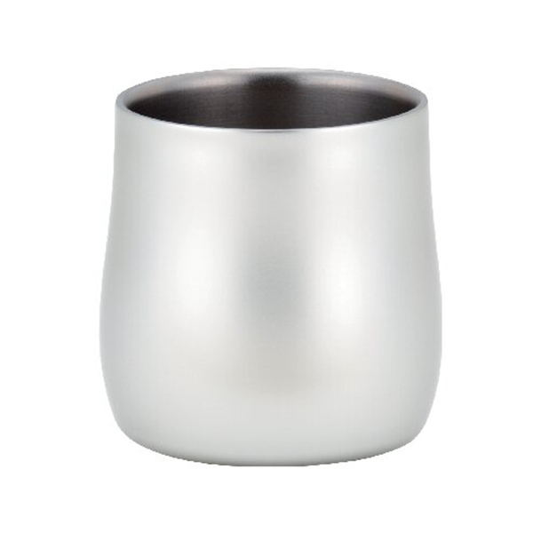 メイドインツバメ 二重構造 エレガンス フリーカップ230ml(シャンパンシルバー色)