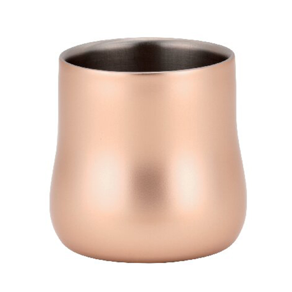 メイドインツバメ 二重構造 エレガンス フリｰカップ230ml(シャンパンゴールド色)